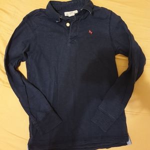 H&M L.O.G.G. dark blue polo long sleeve, size 11/12 years